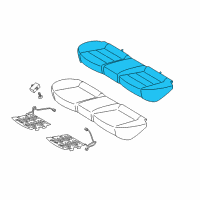 OEM 2016 Kia Forte5 Pad Assembly-Rear Seat Cushion Diagram - 89150A7600