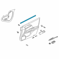 OEM 2017 Honda Accord Weatherstrip, R FR Door In Diagram - 72335-T2F-A01