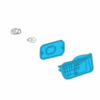 OEM 2005 Lexus GX470 Lens & Body, Back-Up Lamp, LH Diagram - 81681-60050