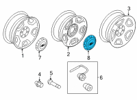 OEM 2012 Ford F-150 Center Cap Diagram - 4L3Z-1130-FA