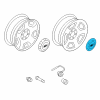 OEM 2004 Ford F-150 Hub Cap Diagram - 4L1Z-1130-BA