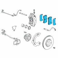 OEM 2017 Cadillac CTS Brake Pads Diagram - 85138423