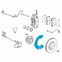 OEM 2019 Chevrolet Corvette Splash Shield Diagram - 23446729