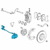 OEM 2015 Chevrolet Corvette Front Speed Sensor Diagram - 22742184