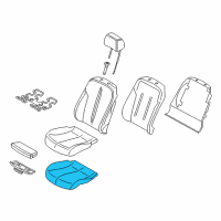 OEM 2017 BMW 640i xDrive Padded Section, Basic Seat, Right Diagram - 52-10-7-308-046