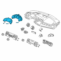 OEM 2019 Honda Civic Meter Assembly, Combination (Rewritable) Diagram - 78100-TBF-A12