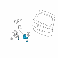 OEM Honda Odyssey Lock, Tailgate Diagram - 74801-SHJ-A11