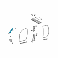 OEM Toyota Sequoia Weatherstrip Pillar Trim Diagram - 62220-0C050-E0
