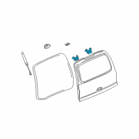 OEM 2006 Cadillac Escalade Hinge Diagram - 15134524