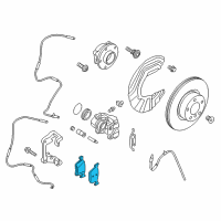 OEM 2012 BMW X3 Front Brake Pad Set Diagram - 34-10-6-859-182