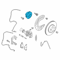OEM BMW 650i xDrive Wheel Hub With Bearing, Front Diagram - 31-20-6-867-088