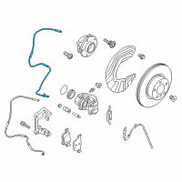 OEM 2015 BMW X3 Front Abs Wheel Speed Sensor Diagram - 34-52-6-869-292