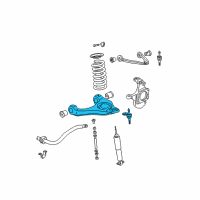 OEM 2000 Chevrolet Silverado 2500 Steering Knuckle Upper & Lower Control Arm Assembly Diagram - 12475521