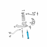 OEM 2000 GMC Yukon XL 2500 Absorber Kit, Front Shock Bsrtd Mono Tube Diagram - 22187161