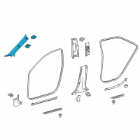 OEM 2017 Toyota Camry Windshield Pillar Trim Diagram - 62210-06130-A0