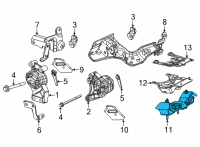 OEM Jeep Wagoneer TRANSMISSION MOUNT Diagram - 68441340AC