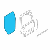 OEM 2015 Ford Expedition Door Weatherstrip Diagram - 7L1Z-40253A10-A