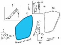 OEM 2022 Toyota Corolla Cross Surround Weatherstrip Diagram - 62311-0A040