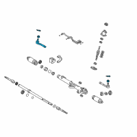 OEM 2004 Toyota Tundra Outer Tie Rod Diagram - 45046-09210