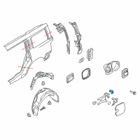 OEM Mercury Grand Marquis Filler Pocket Spring Diagram - E43Z-54405A24-A