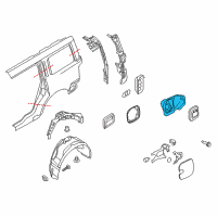 OEM 2012 Ford Flex Filler Pocket Diagram - 8A8Z-7427936-A