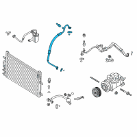 OEM Lincoln AC Hoses Diagram - DE9Z-19867-B