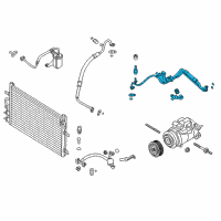 OEM 2012 Lincoln MKS Evaporator Tube Diagram - DA5Z-19A834-A