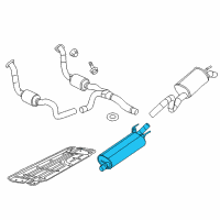 OEM 2009 Dodge Durango Exhaust Muffler Diagram - 68046111AA