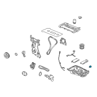 OEM Ford Focus Lower Oil Pan Drain Plug Diagram - F6TZ-6730-BA