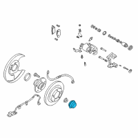 OEM 1999 Infiniti G20 Cap Hub, Rear Wheel Diagram - 43234-0L76C