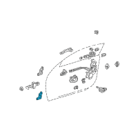 OEM 2002 Lexus SC430 Hinge Assy, Front Door Diagram - 68720-30101