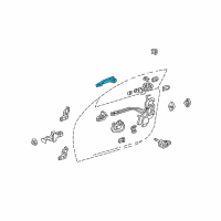 OEM 2008 Lexus SC430 Front Door Outside Handle Assembly Diagram - 69210-50050-A4