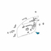 OEM Lexus SC430 Door Lock Cylinder & Key Set, Left Diagram - 69052-24060