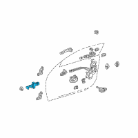 OEM Lexus Check Assy, Front Door, LH Diagram - 68620-24010