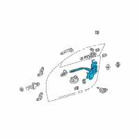 OEM 2005 Lexus SC430 Front Door Lock Assembly W/Motor, Right Diagram - 69030-24140