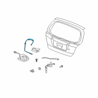 OEM 2009 Honda Fit Cable, Tailgate Opener Diagram - 74830-TF0-010