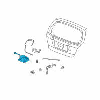 OEM 2010 Honda Fit Lock Assy., Tailgate Diagram - 74801-TK6-A02