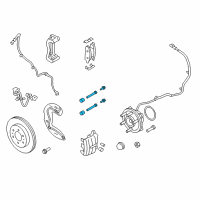 OEM 2010 Lincoln Navigator Caliper Mount Kit Diagram - AL3Z-2C150-A