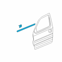 OEM 2012 Honda Ridgeline Molding Assy., R. FR. Door Diagram - 72410-SJC-A01