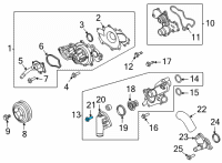 OEM 2011 Lincoln MKX Water Pipe Bolt Diagram - -W503278-S437