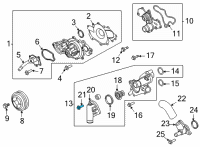 OEM Lincoln Continental Water Pipe Bolt Diagram - -W503278-S437