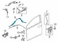 OEM 2022 Honda Civic CABLE, FR- DOOR LOCK Diagram - 72133-T20-A01