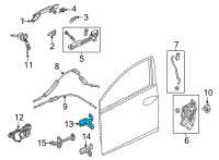 OEM 2015 Honda Accord Hinge, Right Front Door (Upper) Diagram - 67410-T2F-A02ZZ
