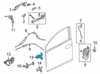 OEM 2014 Honda Accord Hinge, Right Front Door (Upper) Diagram - 67410-T2F-A02ZZ