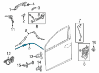 OEM 2022 Honda Civic CABLE, FR Diagram - 72131-T20-A01