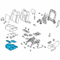 OEM 2014 Toyota Tundra Seat Cushion Pad Diagram - 71512-0C150