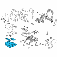 OEM 2016 Toyota Tundra Seat Cushion Pad Diagram - 71512-0C150