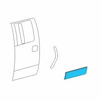 OEM 2008 Lincoln Mark LT Side Molding Diagram - 5L3Z-1625556-AA