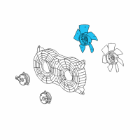 OEM 2005 Cadillac STS Fan Blade Diagram - 89022528