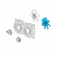 OEM 2007 Cadillac STS Fan Blade Diagram - 89022529